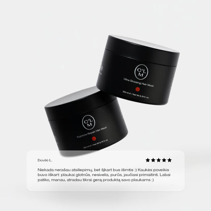 Maitinamoji žvilgesio suteikianti plaukų kaukė 200ml