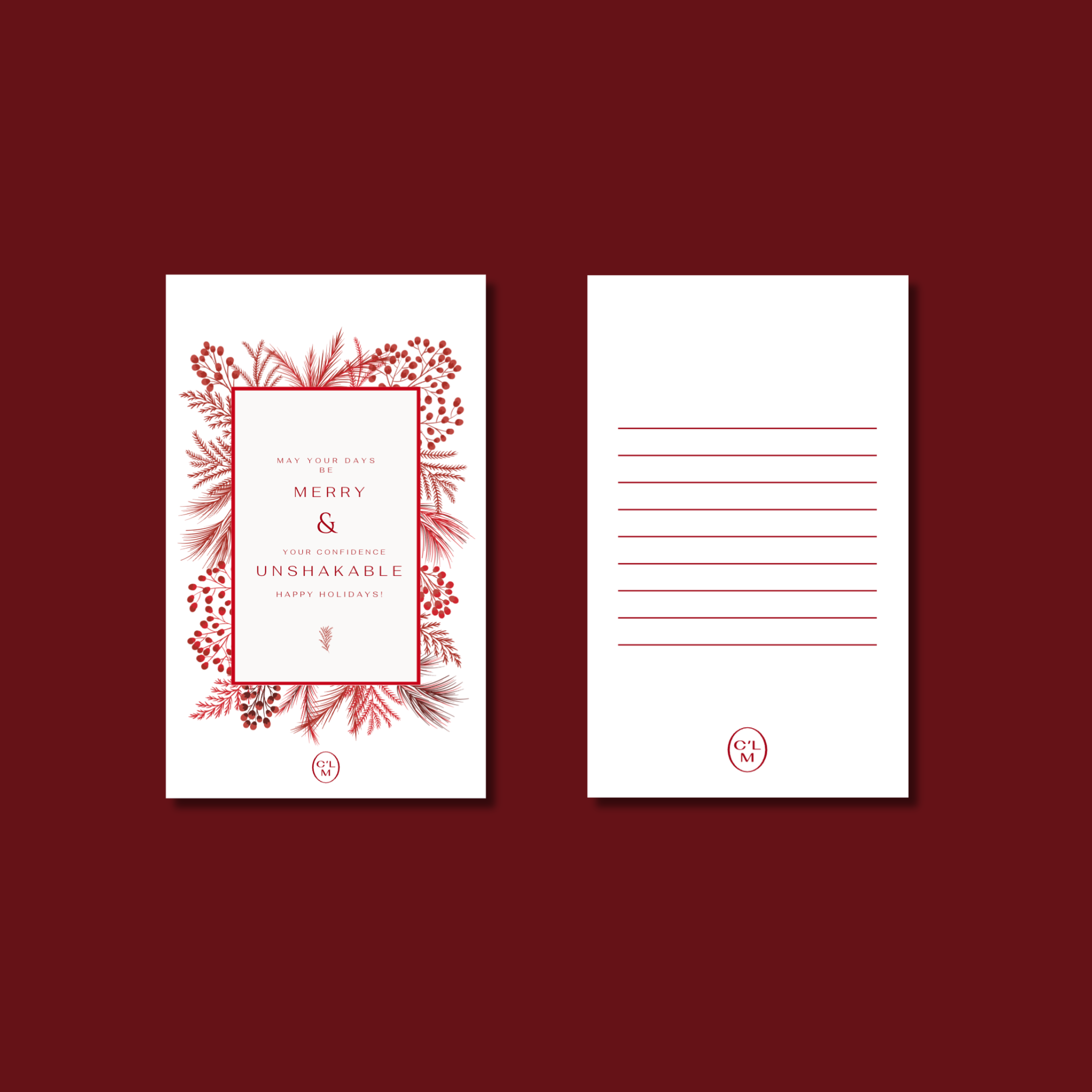 Atvirutė ,,MAY YOUR DAYS BE MERRY & YOUR CONFIDENCE UNSHAKABLE"